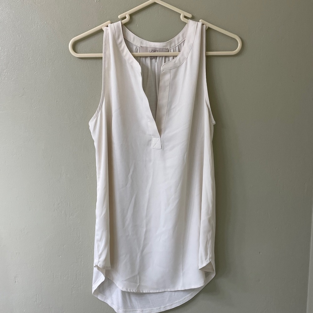 LOFT White Sleeveless Blouse